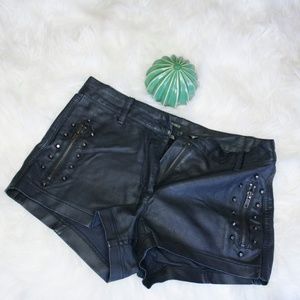 Forever 21 Pleather Studded Shorts